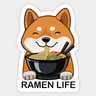 Shiba - Ramen Life Sticker